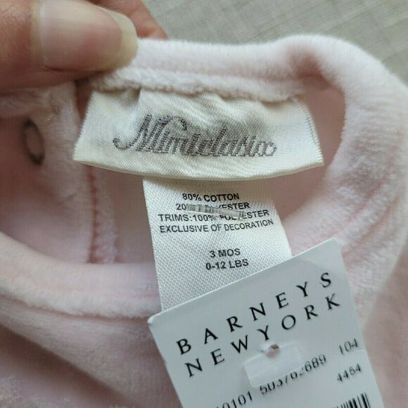 Miniclasix Pink Velour Romper - Picture 6 of 8